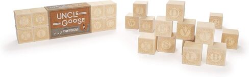 Uncle Goose Uppercase Alphablank Blocks - Made in The USA in Kuwait