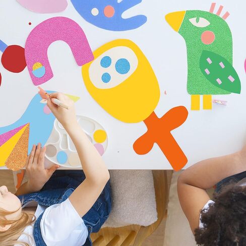 VETUZA 20 Sheets Glitter&Colored Cardstock Paper - 92lb./250GSM Cover, A4 Mixed Colored Craft Cardstock for School DIY Project, Birthday Card Making, Thanksgiving Gift Box Wrapping in Kuwait