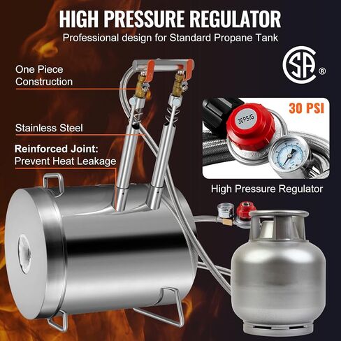 VEVOR Propane Melting Furnace Kit, 12KG Large Capacity Foundry Home Kilns, Blacksmithing Forge with Crucible & Tongs Kiln, Stainless Steel Smelter, for Metal Scrap Recycle, Gold Copper Silver Casting in Saudi Arabia