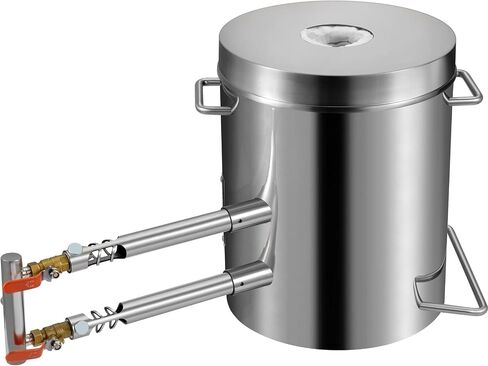 VEVOR Propane Melting Furnace Kit, 12KG Large Capacity Foundry Home Kilns, Blacksmithing Forge with Crucible & Tongs Kiln, Stainless Steel Smelter, for Metal Scrap Recycle, Gold Copper Silver Casting in Saudi Arabia