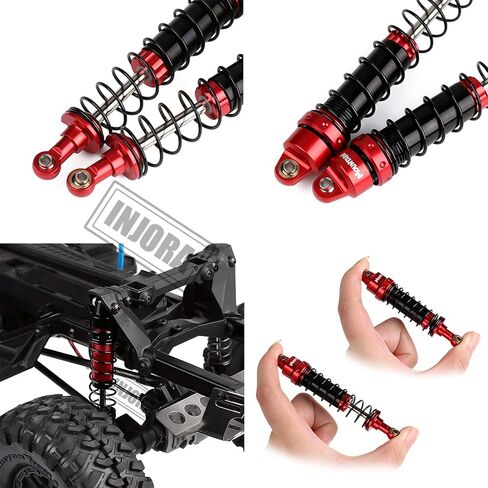 مجموعة ممتص الصدمات INJORA RC 4 قطع مخمدات RC لـ 1/10 RC الزاحف المحوري SCX10 90046 AXI231017 TRX-4 D90 (90 مم) in Saudi Arabia