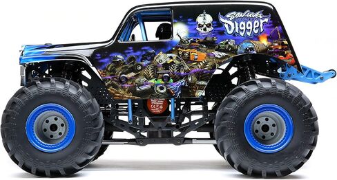 شاحنة Losi RC LMT ذات 4 عجلات ذات محور صلب شاحنة كبيرة RTR وبطارية وشاحن غير متضمنين Son-uva Digger LOS04021T2 in Kuwait