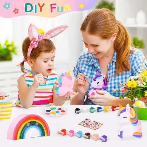 dededa Paint Your Own Unicorn Night Light Art Kit, Arts and Crafts for Kids Ages 4-8,Unicorns Gifts for Girls Painting Kit Unicorn Toys for Kids 4 5 6 7 8 9 10 11 12+ (1Pc) in Kuwait
