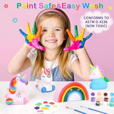 dededa Paint Your Own Unicorn Night Light Art Kit, Arts and Crafts for Kids Ages 4-8,Unicorns Gifts for Girls Painting Kit Unicorn Toys for Kids 4 5 6 7 8 9 10 11 12+ (1Pc) in Kuwait