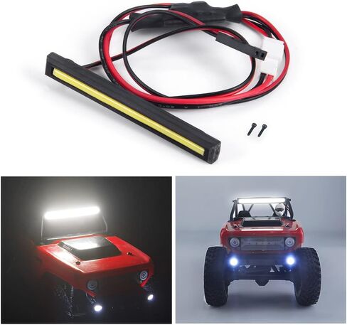شريط اضاءة LED لسقف السيارة بجهاز تحكم عن بعد 1/24 لون ابيض لسيارة اكسيال SCX24 ديدبولت AXI90081 in Kuwait