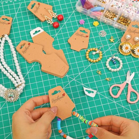 ovsor 100 قطعة من عبوات الأساور - بطاقات تعبئة الأقراط القوية مع بطاقات سوار ذاتية اللصق قوية للشركات الصغيرة التي تبيع عصابات الرأس والأساور والقلائد والأقراط وسلسلة المفاتيح in Kuwait