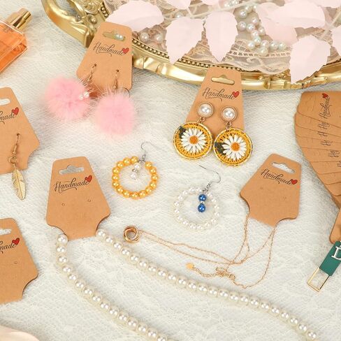 ovsor 100 قطعة من عبوات الأساور - بطاقات تعبئة الأقراط القوية مع بطاقات سوار ذاتية اللصق قوية للشركات الصغيرة التي تبيع عصابات الرأس والأساور والقلائد والأقراط وسلسلة المفاتيح in Kuwait