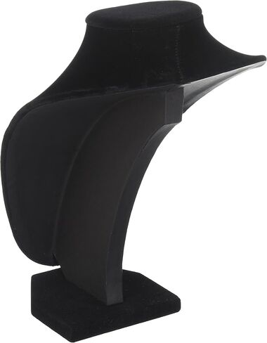 (1، أسود) - Adorox أسود مخملي قلادة سلسلة مجوهرات الصدر حامل عرض حامل (1، أسود) in Kuwait