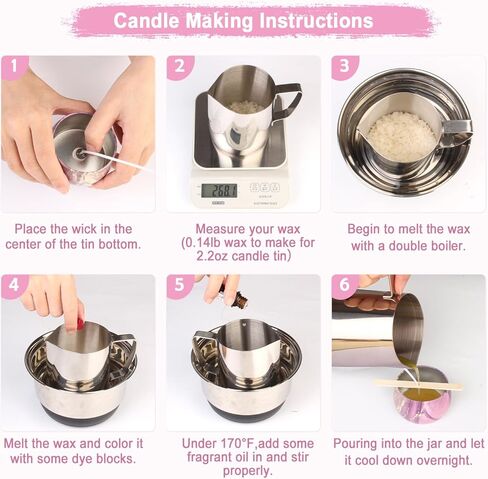 SUPERSUN Scented Candle Making Kit for Adults Kids, Arts & Crafts Kit for DIY Starter, Candle Making Supplies Including Beeswax, Candle Tins Jars and More, Birthday Christmas Holiday Gifts in Kuwait