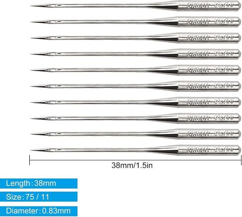 50 PCS Embroidery Sewing Machine Needles for Brother Size 75/11 130/705H HAx1 Sewing Needles for Brother Sewing Machine (5 Pack of 10 Needles) in Saudi Arabia