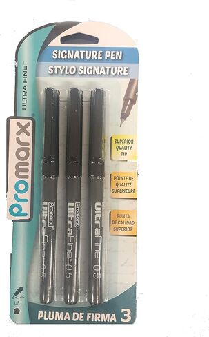 قلم بروماركس فائق النعومة 3 عبوات ~ أسود (0.5 ملم) in Kuwait