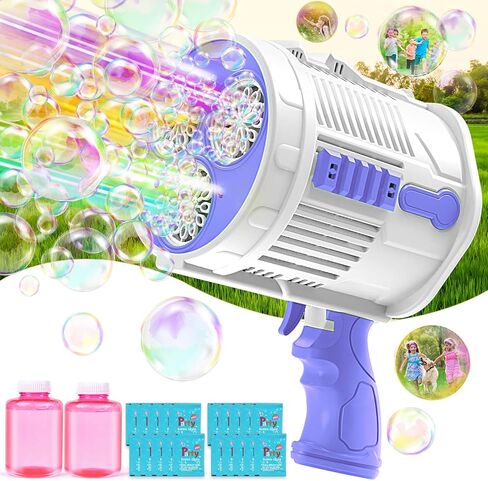 ألعاب فقاعات للأطفال في الهواء الطلق - مسدسات فقاعات أوتوماتيكية للأطفال من سن 4 إلى 8 سنوات مع 20 عبوة من محلول الفقاعات، ألعاب صانع الفقاعات هدية للأولاد والبنات في الصيف وحفلات الزفاف وحفلات أعياد الميلاد (الأزرق والأصفر) in Kuwait