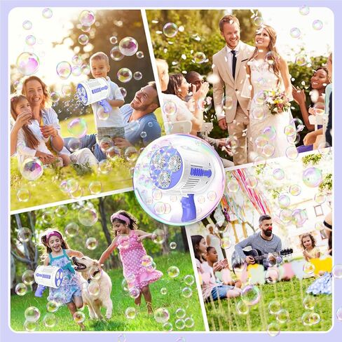 ألعاب فقاعات للأطفال في الهواء الطلق - مسدسات فقاعات أوتوماتيكية للأطفال من سن 4 إلى 8 سنوات مع 20 عبوة من محلول الفقاعات، ألعاب صانع الفقاعات هدية للأولاد والبنات في الصيف وحفلات الزفاف وحفلات أعياد الميلاد (الأزرق والأصفر) in Kuwait