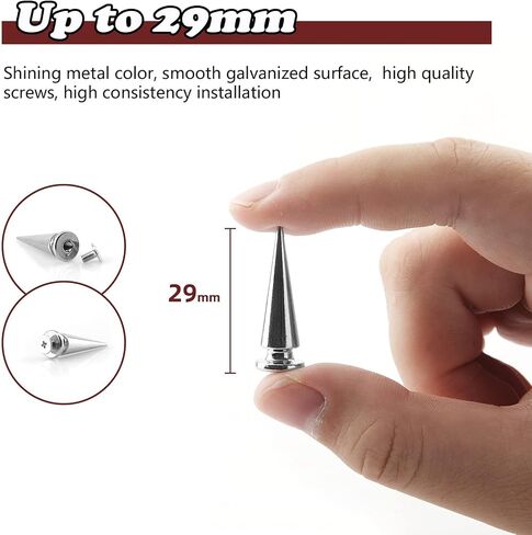 270 مجموعة من المسامير الشريرة، ومسامير CAMXTOOL للملابس، و12 مقاسًا من الأزرار والمسامير، مجموعة مسامير مخروطية من الجلد، ومسامير جلدية على شكل برغي قوطي، وقلادة DIY، وأحذية صدرية مصنوعة من الجلد (فضي) in Kuwait