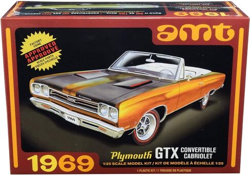 AMT 1969 Plymouth GTX Convertible 1:25 Scale Model Kit, AMT1137M/12 in Saudi Arabia