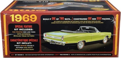 AMT 1969 Plymouth GTX Convertible 1:25 Scale Model Kit, AMT1137M/12 in Saudi Arabia