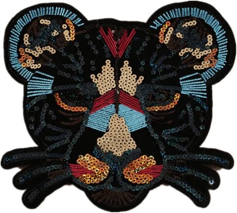 Shiny Black Butterfly Sequins Patch, Embroidered Beaded Appliques Patches for Sew on Clothes Hats Backpacks Costume Handbag Decorative in Kuwait