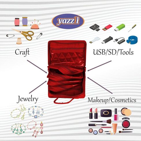 حقيبة حمل صغيرة لتنظيم الأغراض من Yazzii Crafters - منظم تخزين متعدد الأغراض للحرف اليدوية ومستحضرات التجميل والمجوهرات in Kuwait