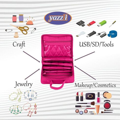 حقيبة حمل صغيرة لتنظيم الأغراض من Yazzii Crafters - منظم تخزين متعدد الأغراض للحرف اليدوية ومستحضرات التجميل والمجوهرات in Kuwait