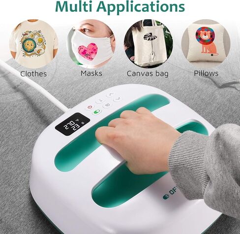 OFFNOVA Heat Press Machine, Portable Easy Press 9"x9" Iron-on Press for HTV Vinyl and Heat Transfer Sublimation Fort-Shirts, Hats, DIY Projects, Mint in Kuwait