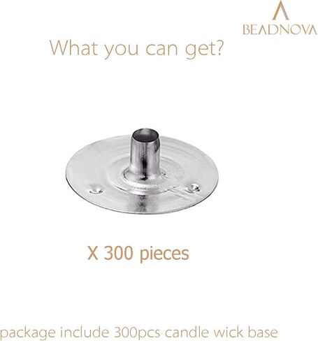 BEADNOVA Candle Wick Base 100pcs Candle Wick Cilps Sustainer Tabs for DIY and Making (12.5mm/ 0.5inch) in Kuwait