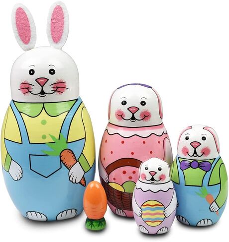 GRPSKCOS Russian Nesting Dolls Matryoshka Dolls Cartoon Handmade Wooden in Kuwait