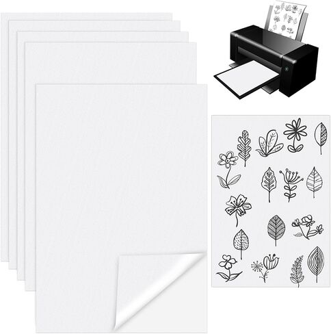 بيركور 5 ورقات مثبت قابل للذوبان في الماء وقابل للتمزيق، مثبتات التطريز الآلي، مثبت خياطة يدوي فارغ قابل للطباعة لعشاق التطريز اليدوي in Kuwait