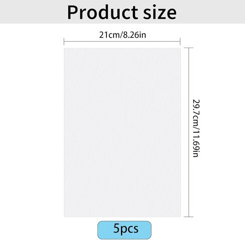 بيركور 5 ورقات مثبت قابل للذوبان في الماء وقابل للتمزيق، مثبتات التطريز الآلي، مثبت خياطة يدوي فارغ قابل للطباعة لعشاق التطريز اليدوي in Kuwait