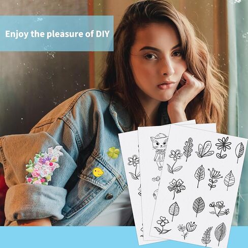 بيركور 5 ورقات مثبت قابل للذوبان في الماء وقابل للتمزيق، مثبتات التطريز الآلي، مثبت خياطة يدوي فارغ قابل للطباعة لعشاق التطريز اليدوي in Kuwait