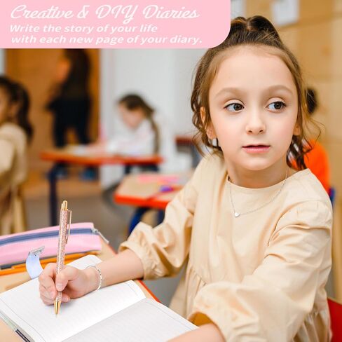 يوميات الفتيات مع مجموعة قفل، هدايا للفتيات بعمر 8 9 10 11 12 عامًا، مجموعة مجلات أطفال DIY للأعمار من 8 إلى 12 عامًا، ألعاب هدايا عيد ميلاد رائعة للمراهقات، قفل مذكرات سرية للمراهقين المراهقين (وردي) in Kuwait