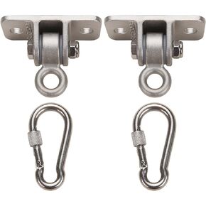 Butizone Heavy Duty Swing Hangers for Wooden Sets, Swing Hooks Bracket Screws Bolts with Snap Hooks for Playground, Porch, Yoga, Swing Seat, Indoor Outdoor, Set of 2 (Mounting Hardware Included)