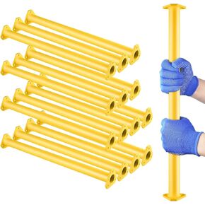 EISENSP 16 Set Metal Monkey Bars Ladder Rungs Set for Backyards Playground and Children Indoor and Outdoor Climbing Kit (21.5 Inch, Green)