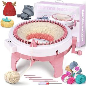 Knitting Machines Children's Knitting Machine, 40 Needles Loom with Row Counter, Smart Weaving Round, Board Rotating Double Knit Kit for Adults and Kids 40 Needle Knitting Machine(Without Counter) in Saudi Arabia
