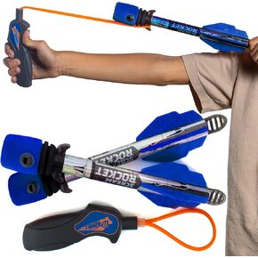 Light Up Foam Rocket Toys for Kids: Best LED Rocket Launcher Slingshot Lights Up & Makes Noise! for Boys & Girls. Outdoor Toy Party Favors Easter Stuffers & Great Gifts for Ages 8 9 10 11 12 13 & Up