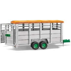 Bruder Livestock Trailer Vehicle with 1 Cow, Brown/Black, One Size in Kuwait