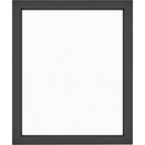 MCS Floating Frame with Canvas Included, Art Frames for Canvas Paintings with Adhesive Fasteners and Hanging Hardware, Black, 8 x 10 Inch