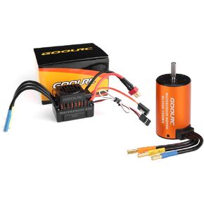 محرك بدون فرشاة من GoolRC مقاوم للماء 3660 3300KV محرك بدون فرشاة مع مجموعة كومبو 60A ESC لشاحنة سيارة RC 1/10 in Kuwait