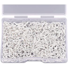 AIEX 300 pcs Screw Eye Pins Hooks Eyelets Screw Threaded for Jewelry Making Findings DIY Crafts, Silver