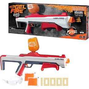 NERF Pro Gelfire Raid Blaster, Fire 5 Rounds at Once, 10,000 Gel Rounds, 800 Round Hopper, Eyewear, Toys for Teens Ages 14 & Up in Kuwait