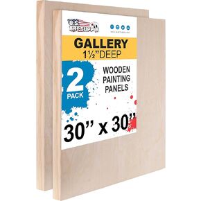 U.S. Art Supply 30" x 30" Unfinished Cradled Wood Panels for Painting in Saudi Arabia