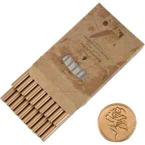 20PCS Standard Glue Gun Sealing Wax, Sealing Wax Sticks - Ideal for Wedding Invitations, Letters, Envelopes, Cards and Crafts, Work with Standard Glue Guns(Antique Bronze)