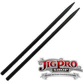 حزمة من قطعتين من Jig Pro Shop - 3 1/2 بوصة من النوع الأول من إبر خياطة باراكورد من الألومنيوم من النوع الأول (أسود)