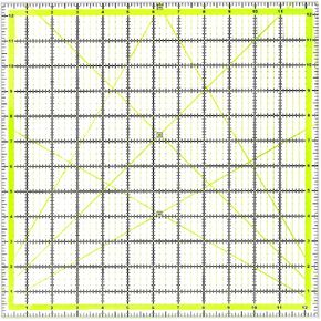 UOOU 12.5 inch Quilting Ruler, Square Quilting Rulers Fabric Cutting Ruler in Kuwait