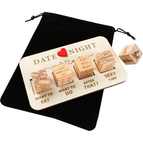 Date Night Dice After Dark Edition,Wooden Couples Dice,Funny Wedding Gifts, Decision Dice, for Him & Her, Valentine's Day Birthdays Gifts for Married Boyfriend girlfirend in Kuwait