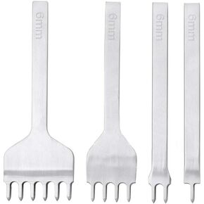 Leather Craft Tool Hole Punches 1+2+4+6 Prong Lacing Stitching Punch, Craft Kits (4mm) in Saudi Arabia