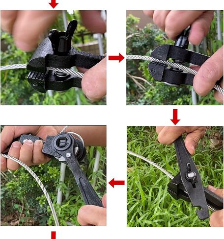 سي تي اس سي مجموعة شد زيبلاين - مجموعات تركيب زيبلاين للفناء الخلفي مع سقاطة صغيرة مع رافعة، مقبض كيبل للخطوط 3/16 انش الى 1/2 انش وحمالة شجرة واقية - معدات شد خطوط بسحاب فائقة in Kuwait