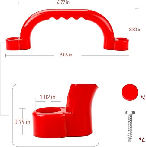 مقابض أمان لملعب Reddgoose للأطفال، مقابض بلاستيكية غير قابلة للانزلاق لملعب الأطفال، زوج واحد لمجموعة اللعب وإطار التسلق وبيت الشجرة والفناء الخلفي (أزرق) in Kuwait