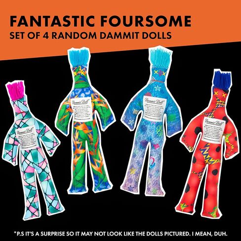 Dammit Doll - Funny Stress Relief Gag Gift, Random Color - for Anger & Frustration Relief - White Elephant or Emotional Support Doll for Adults & Women - 1 Count in Kuwait