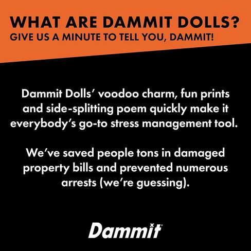 Dammit Doll - Funny Stress Relief Gag Gift, Random Color - for Anger & Frustration Relief - White Elephant or Emotional Support Doll for Adults & Women - 1 Count in Kuwait