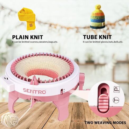 LOJAX 48 Needle Knitting Machines, Knitting Loom Machine with Row Counter, Efficiently DIY Knitting Board Rotating Machines, Portable Scarf Hat Socks Gloves Toys for Adults and Kids in Kuwait